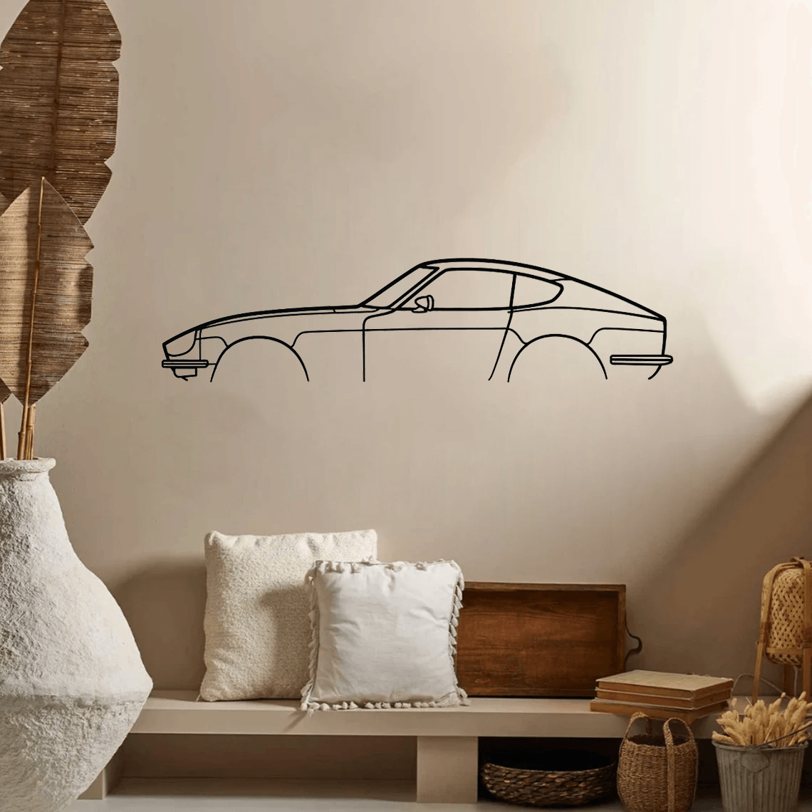 240z 280z Classic Silhouette Metal Wall Art