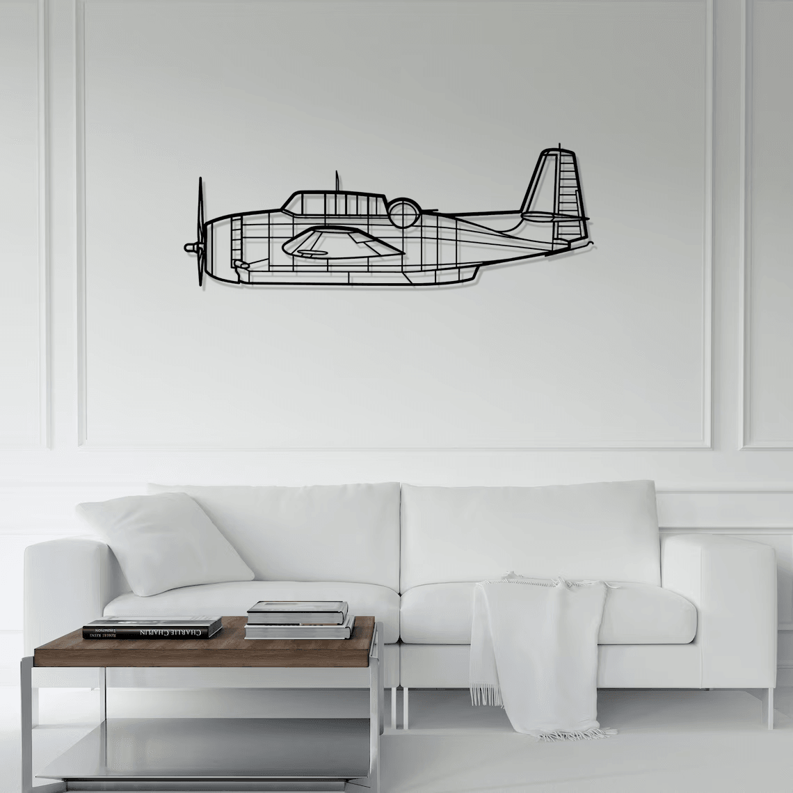 TBM-3N Avenger Silhouette Metal Wall Art