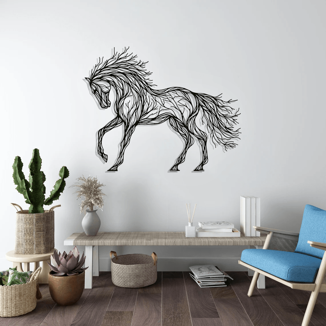 Horse Silhouette Metal Wall Art