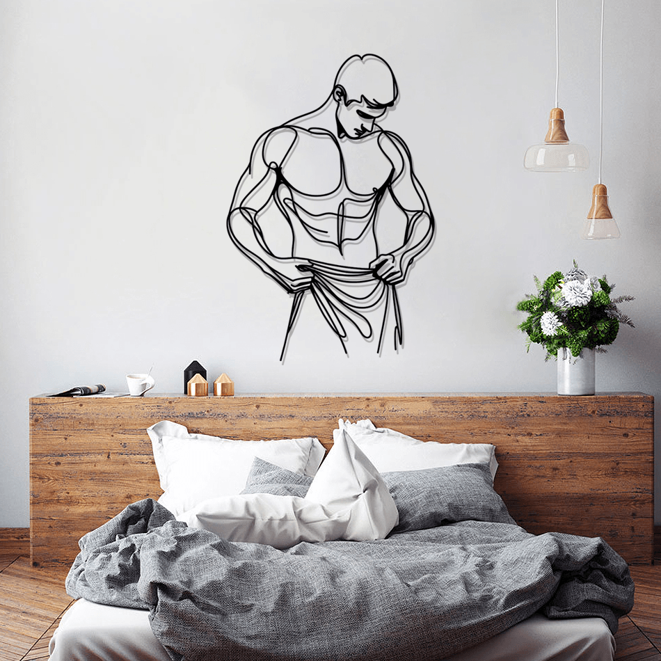 Man Body Silhouette Metal Wall Art