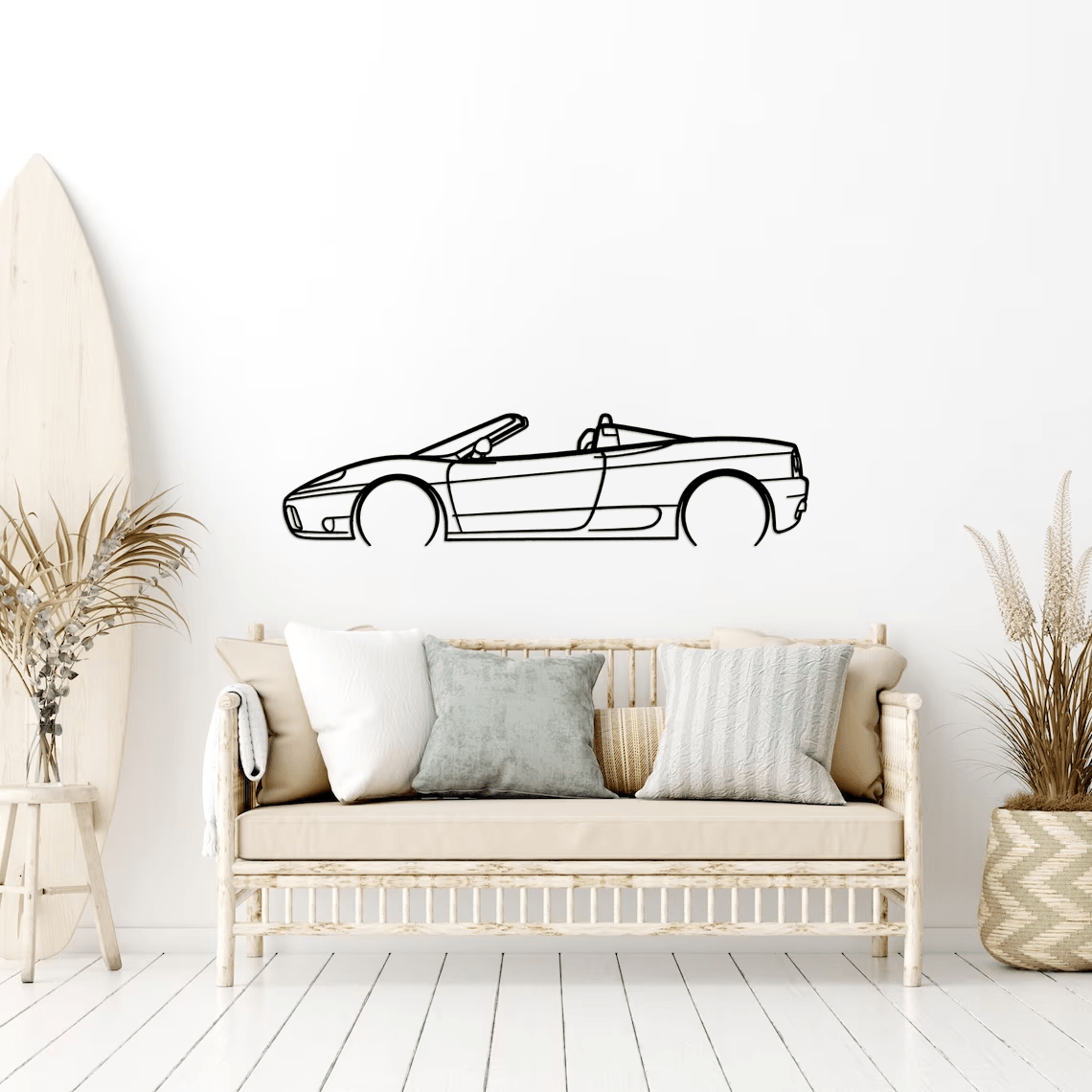 360 Spyder Detailed Silhouette Metal Wall Art