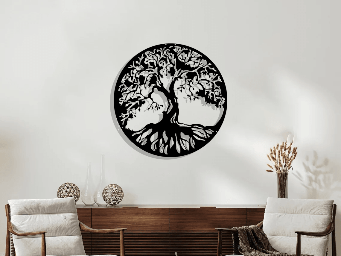 Tree Of Life Silhouette Metal Wall Art