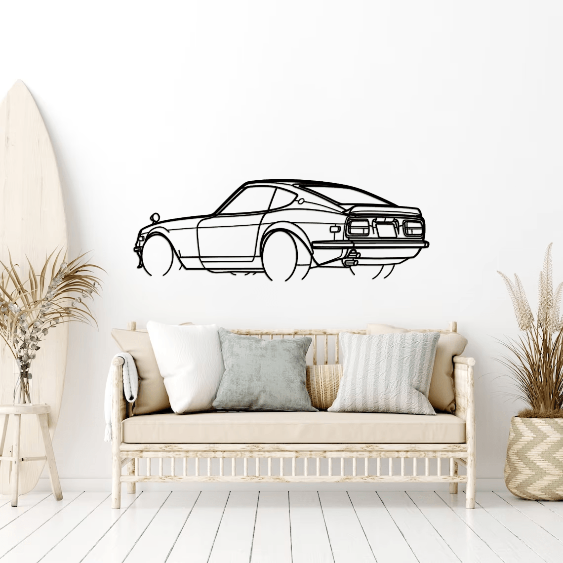 240Z 1972 Angle Silhouette Metal Wall Art