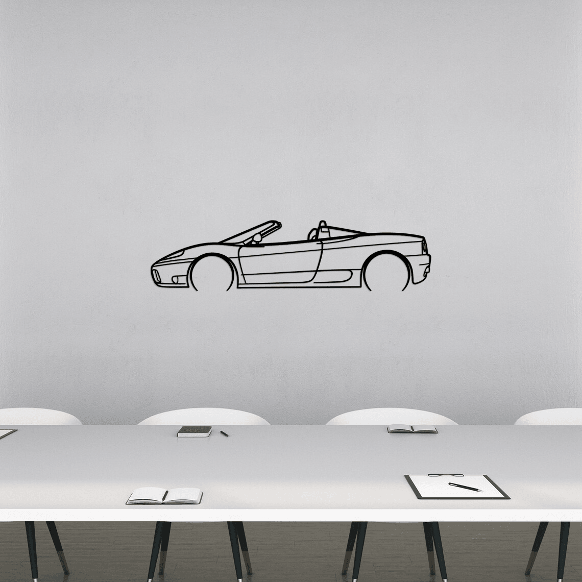 360 Spyder Detailed Silhouette Metal Wall Art