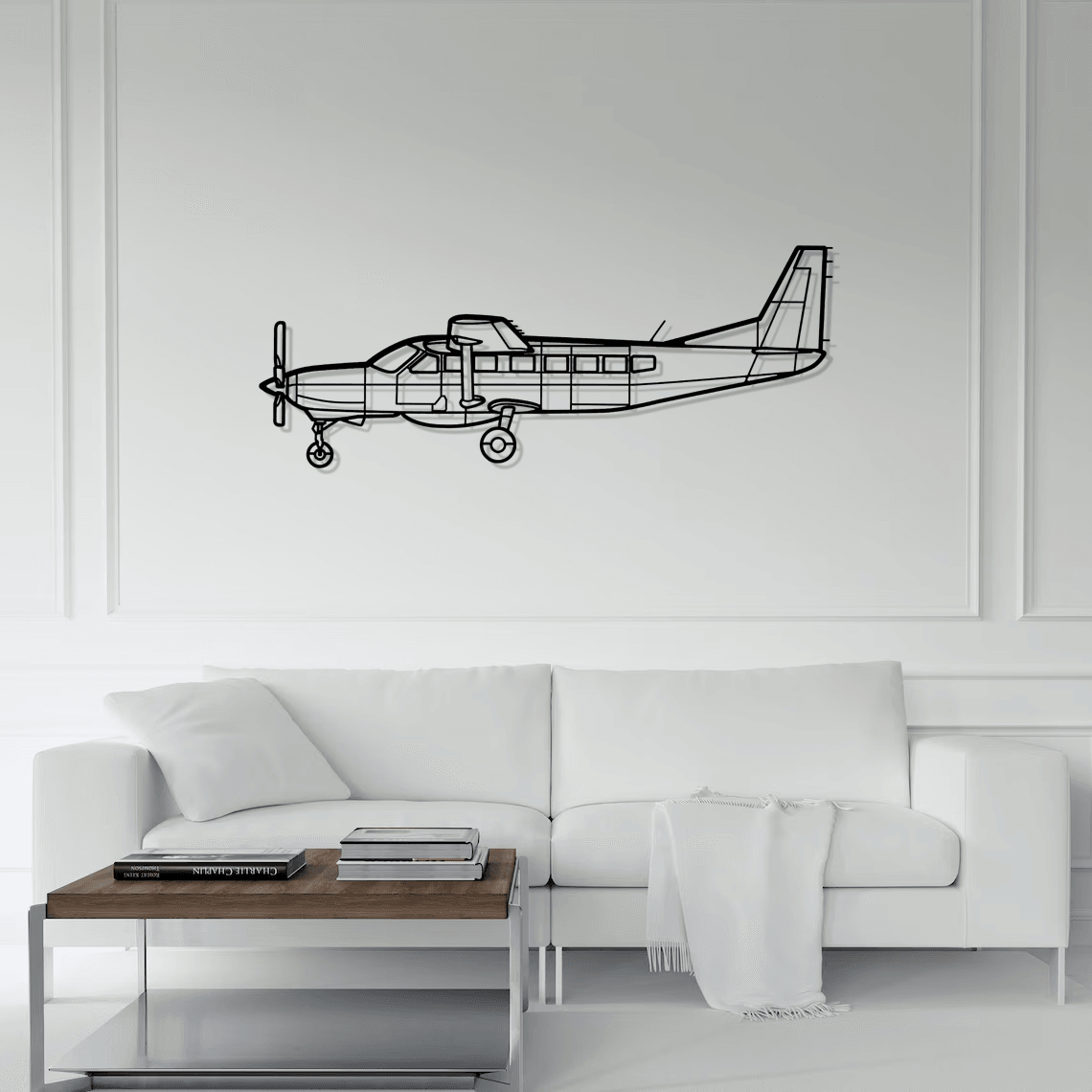 208B Grand Caravan EX Silhouette Metal Wall Art