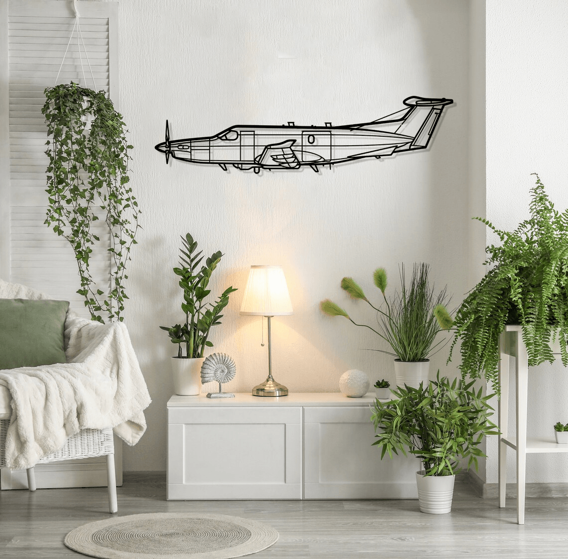 U-28A Draco Silhouette Metal Wall Art