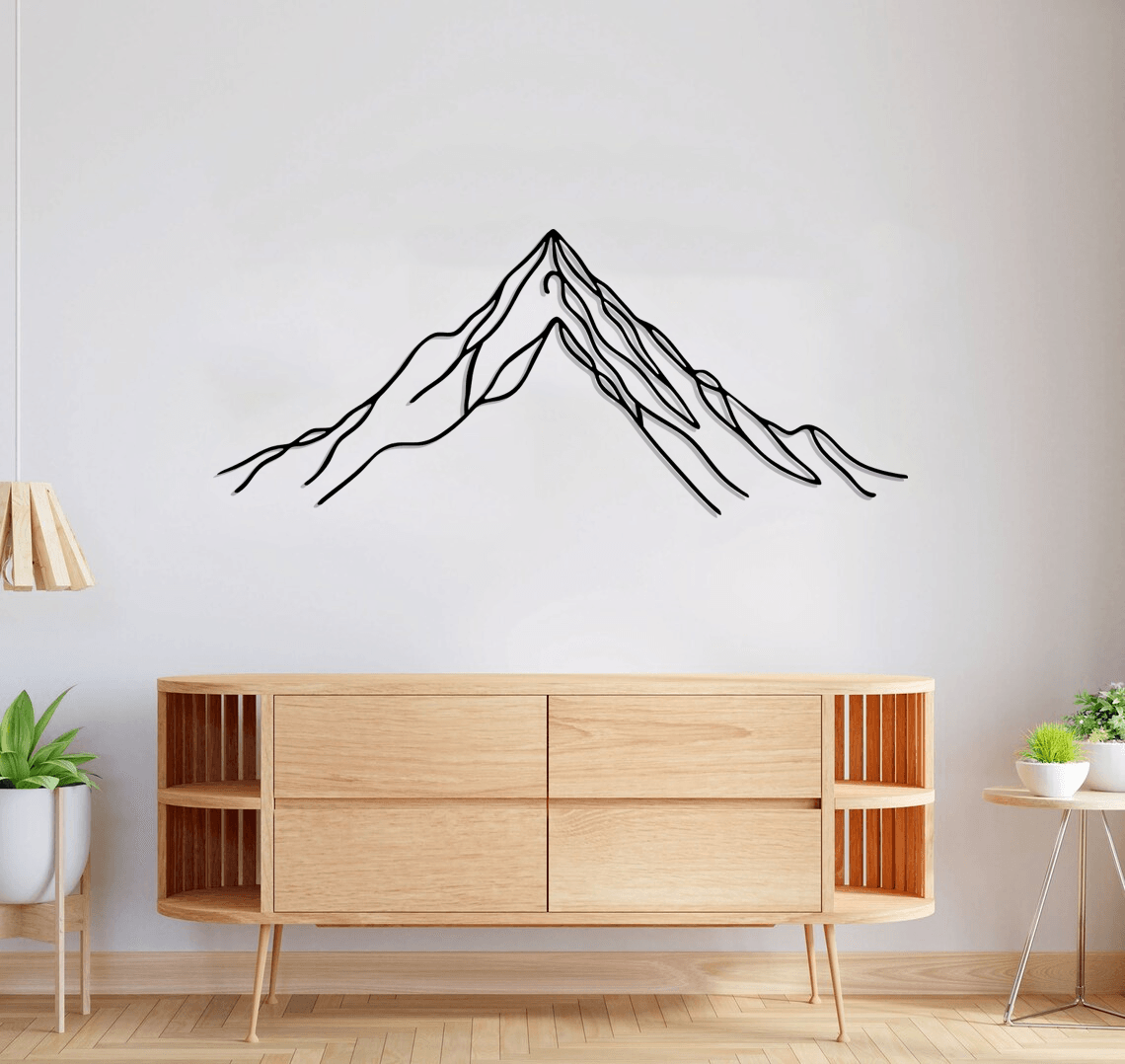 Mountain Silhouette Metal Wall Art