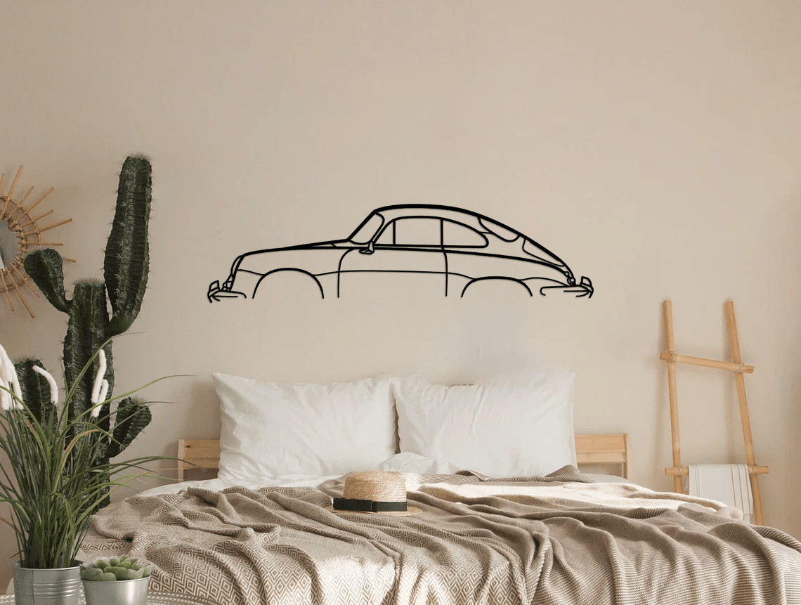 356C Coupe Classic Silhouette Metal Wall Art