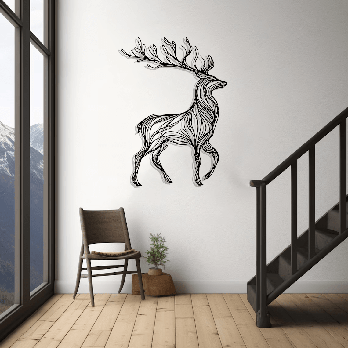 Deer Silhouette Metal Wall Art