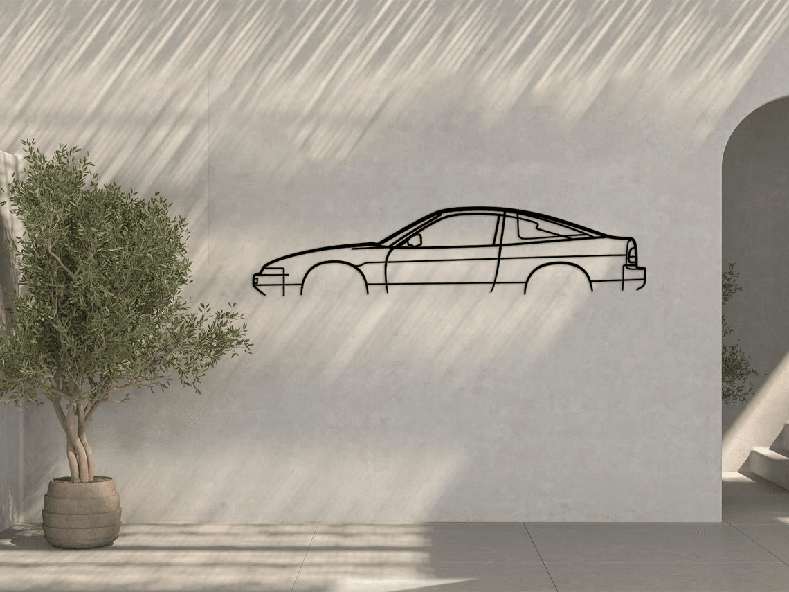 200sx S13 Classic Silhouette Metal Wall Art