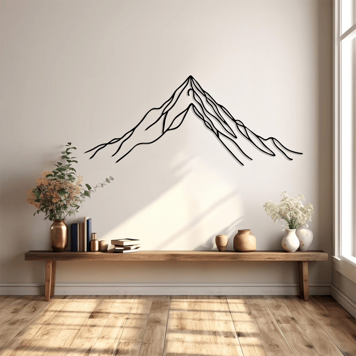 Mountain Silhouette Metal Wall Art