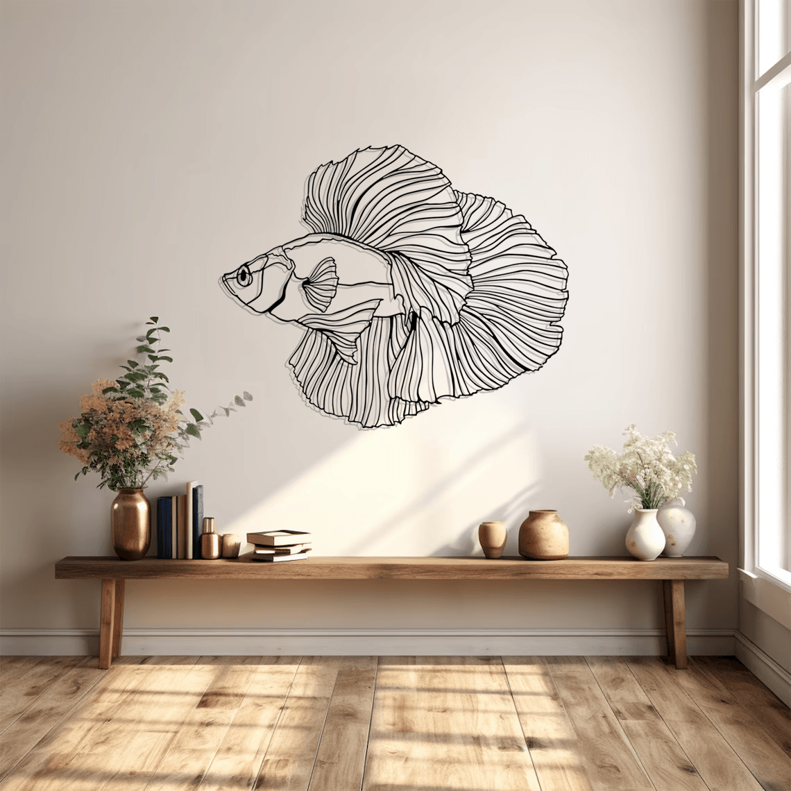 Fish Silhouette Metal Wall Art