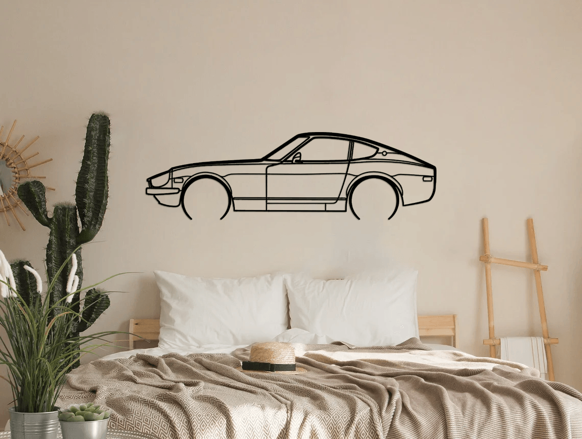 280Z Coupe Detailed Silhouette Metal Wall Art