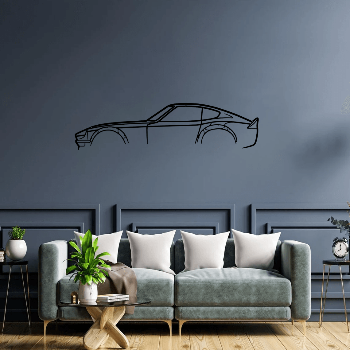 240z 280z JDM Classic Silhouette Metal Wall Art