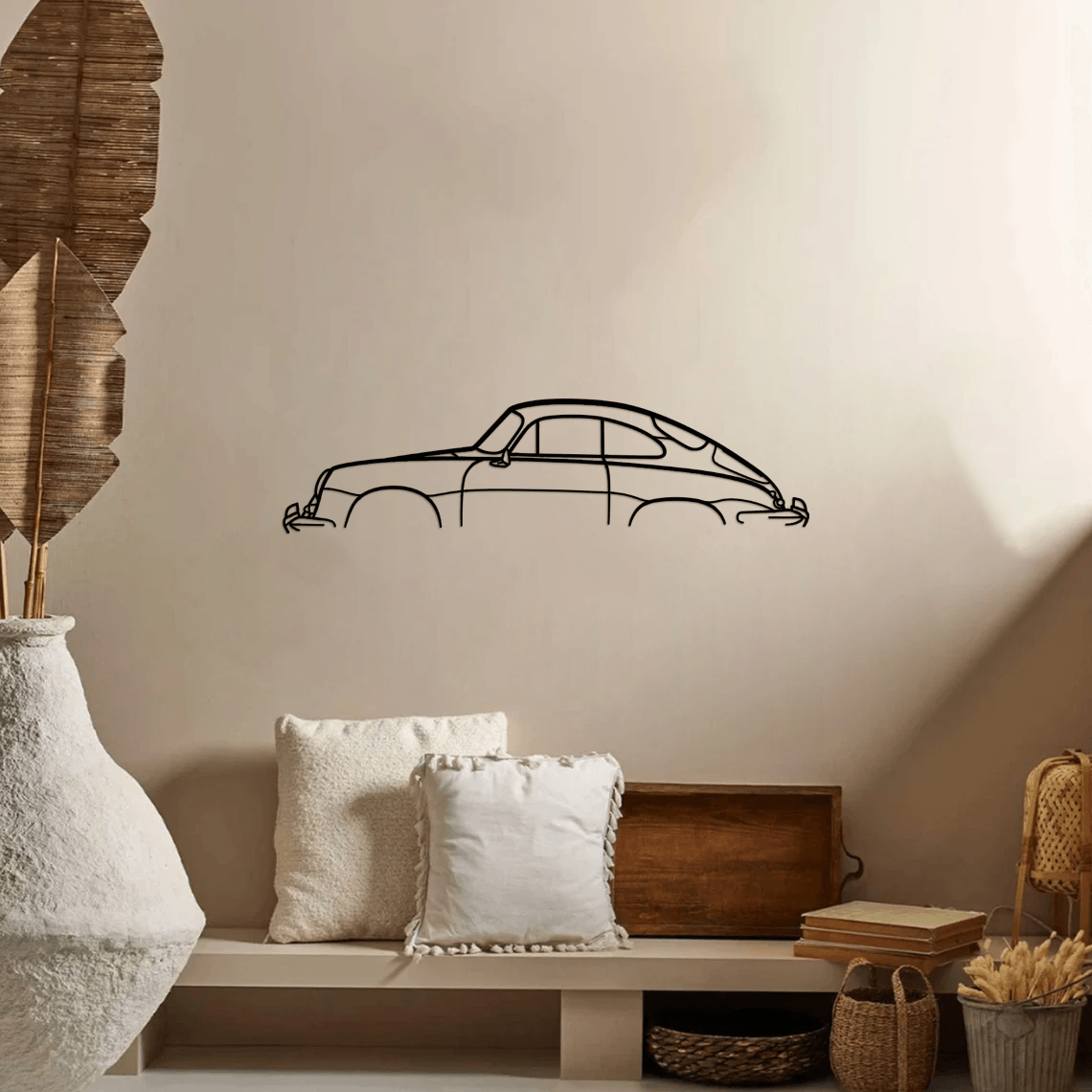 356 Coupe 1964 Classic Silhouette Metal Wall Art