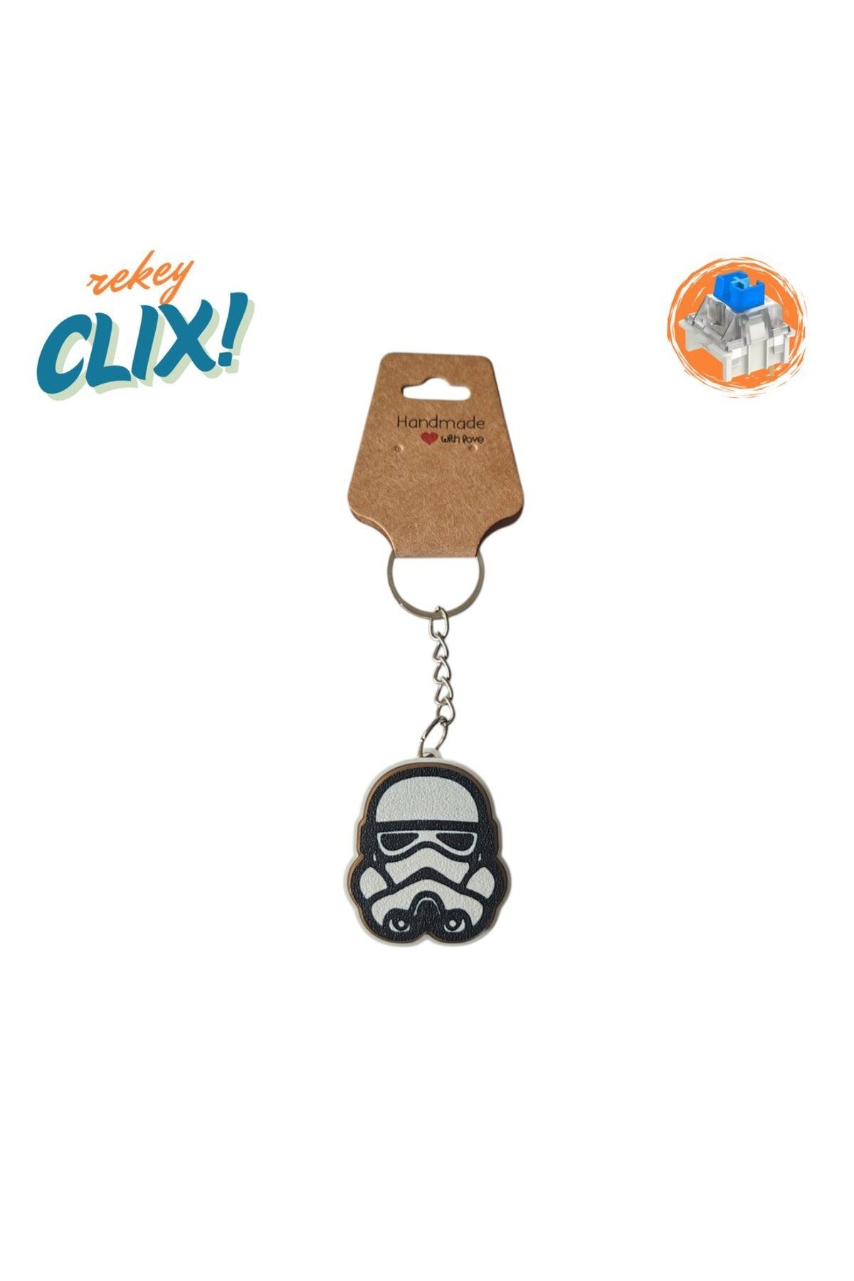 CLIX! Stormtrooper Stres Atıcı Blue Switch Tuş Anahtarlık - rekey