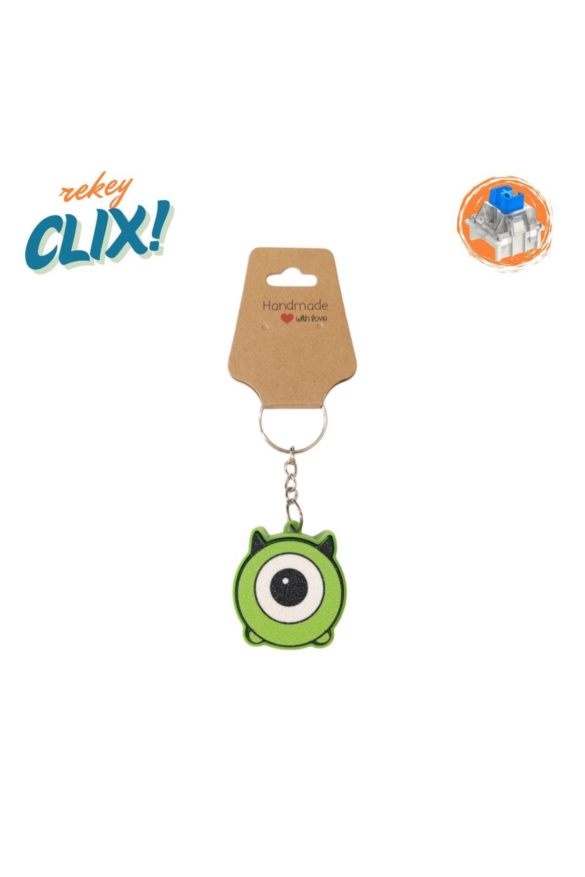 CLIX! Mike Wazowski Stres Atıcı Blue Switch Tuş Anahtarlık - rekey