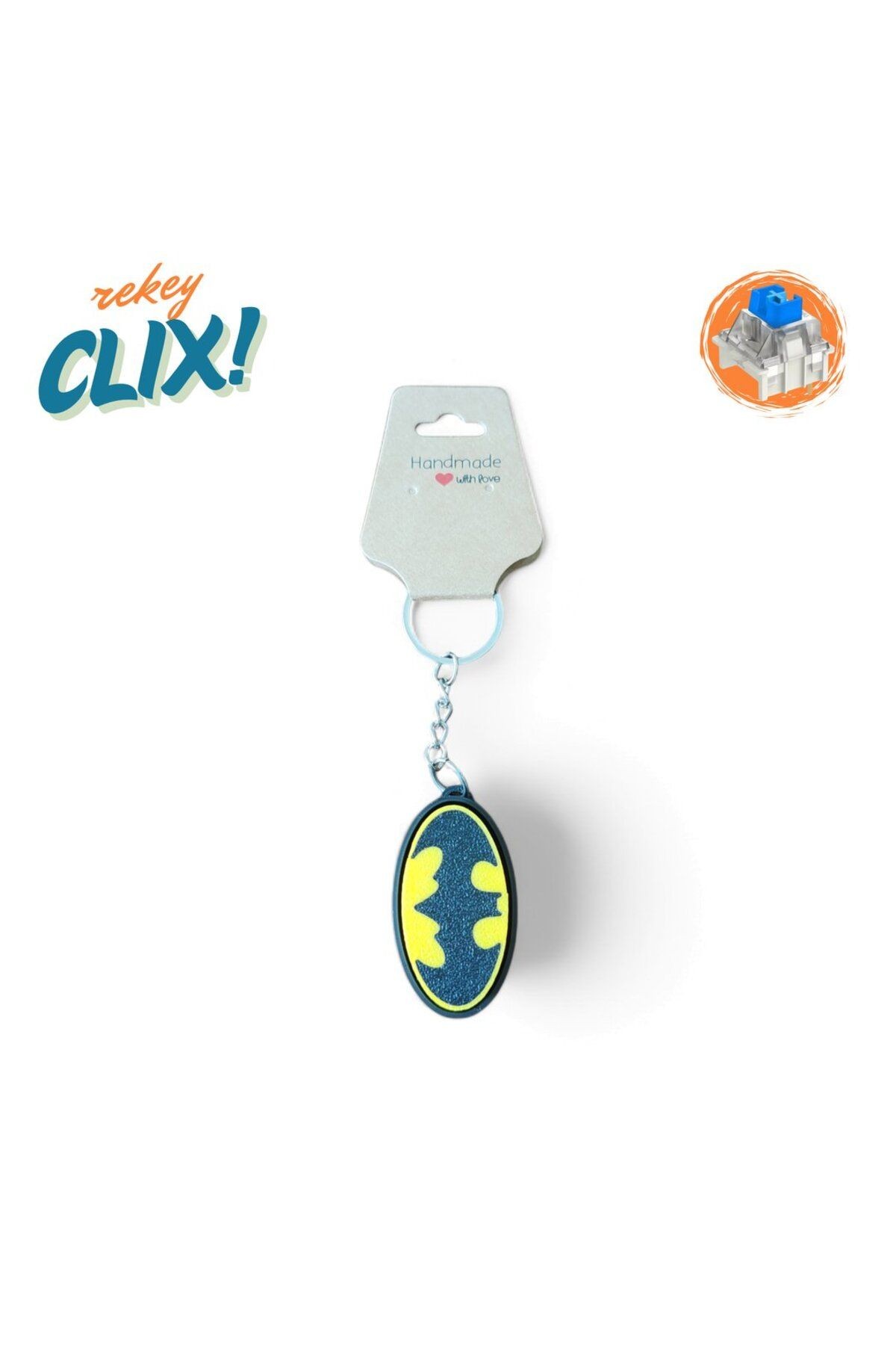 CLIX! Batman Stres Atıcı Blue Switch Tuş Anahtarlık - rekey