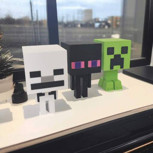 Minecraft Temalı Dekoratif 3'lü Figür Seti 