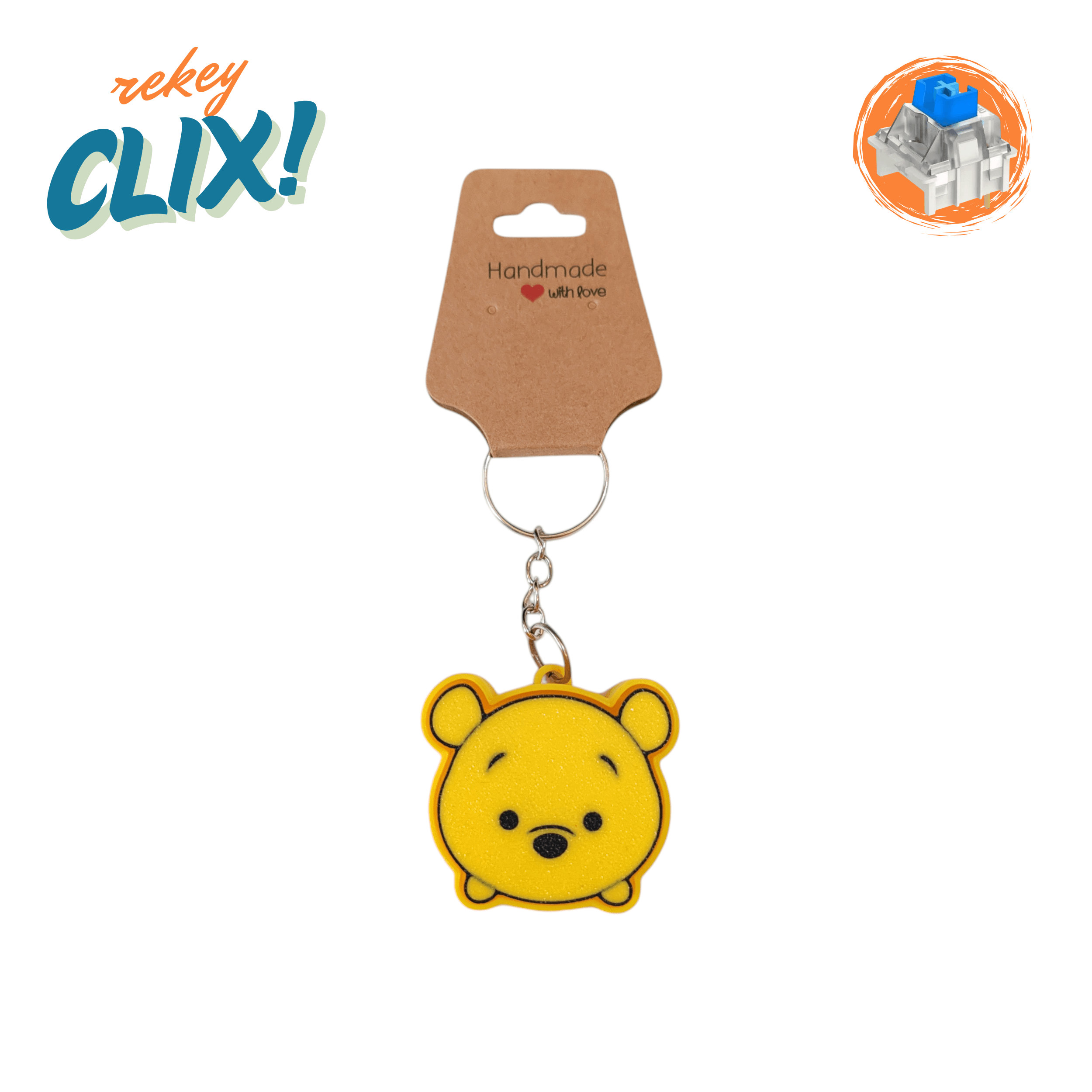 CLIX! Vini Di Pooh Blue Switch Tuş Anahtarlık - rekey 