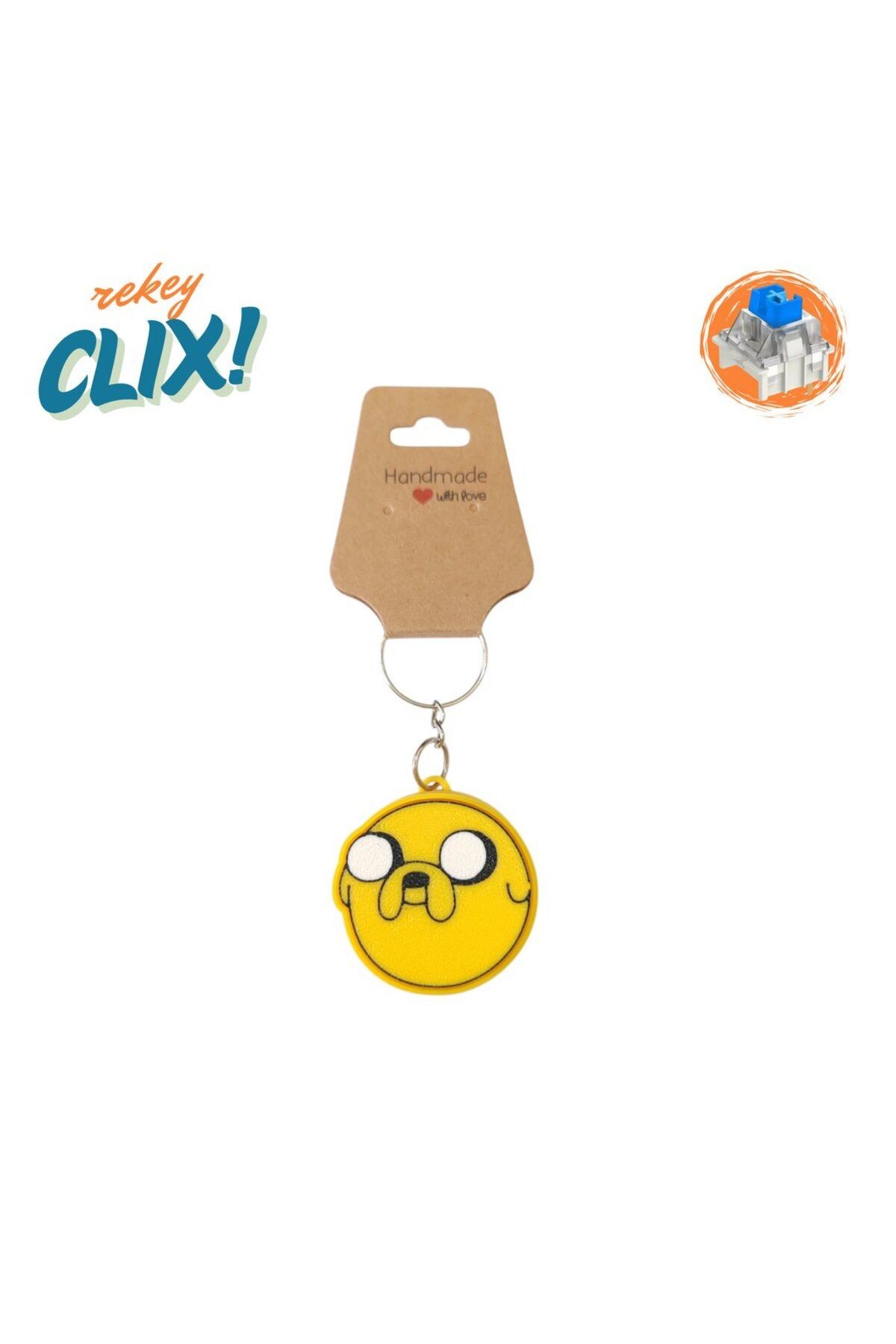 CLIX! Adventure Time JACK Stres Atıcı Blue Switch Tuş Anahtarlık - rekey