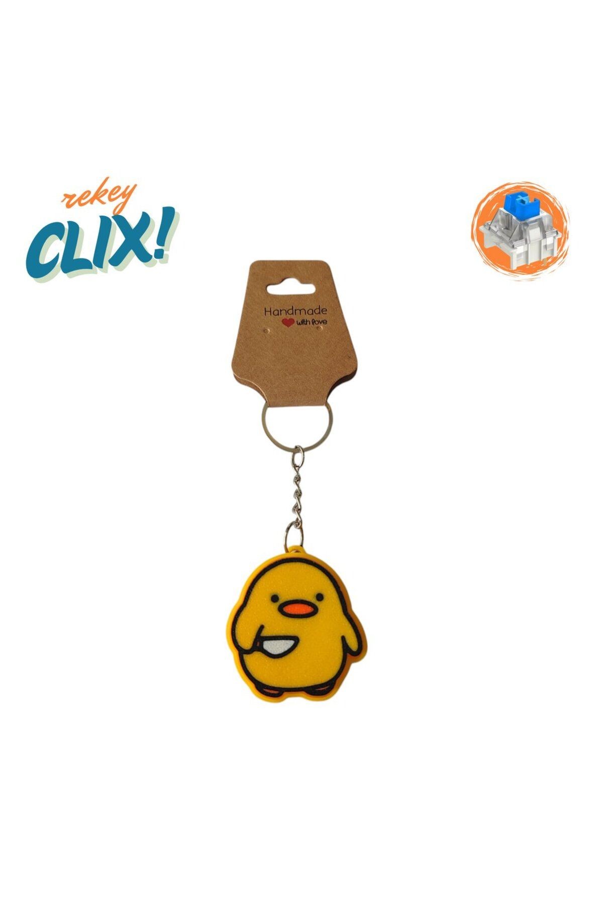 CLIX! Killer Chick  Stres Atıcı Blue Switch Tuş Anahtarlık - rekey