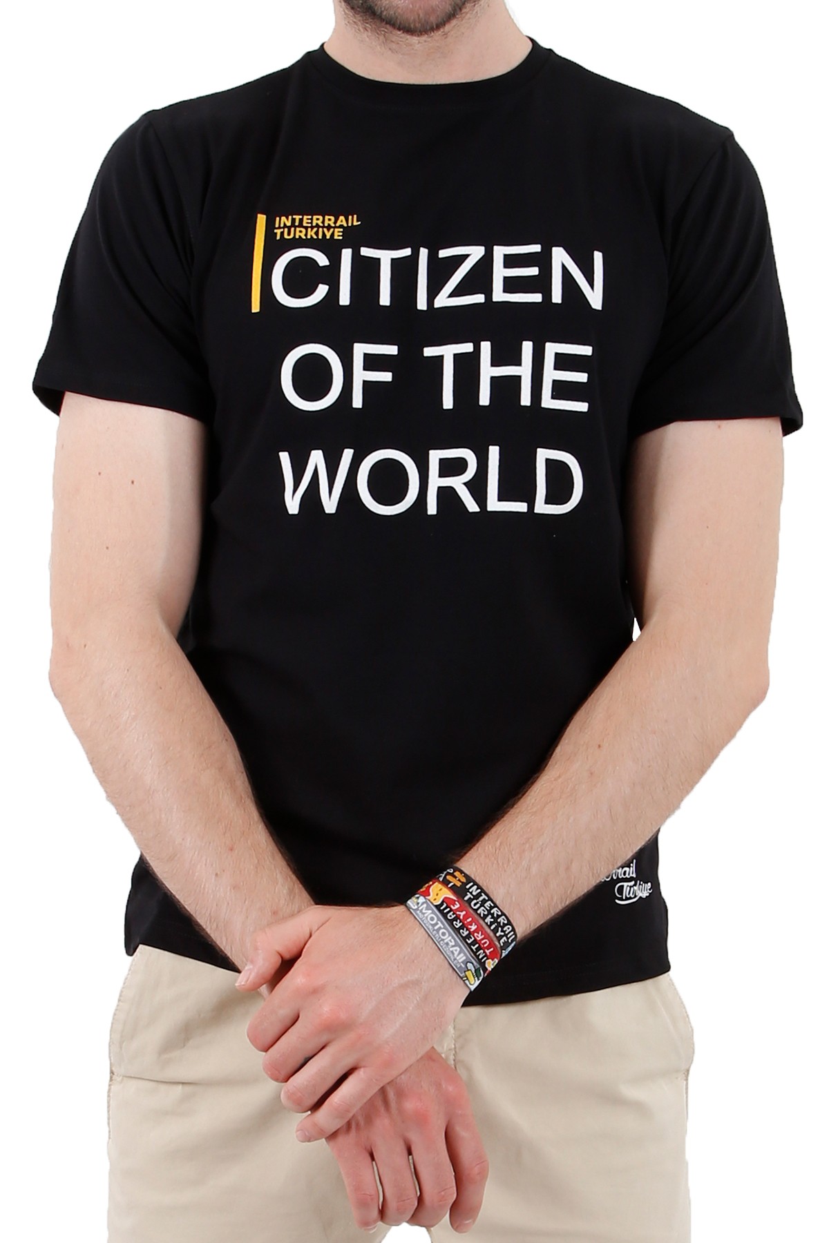 "Citizen of the World" Özel Tasarım Unisex T-shirt / Siyah