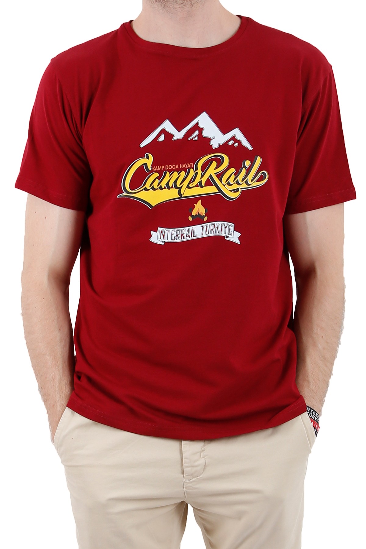 Camprail Özel Tasarım Unisex T-Shirt / Bordo
