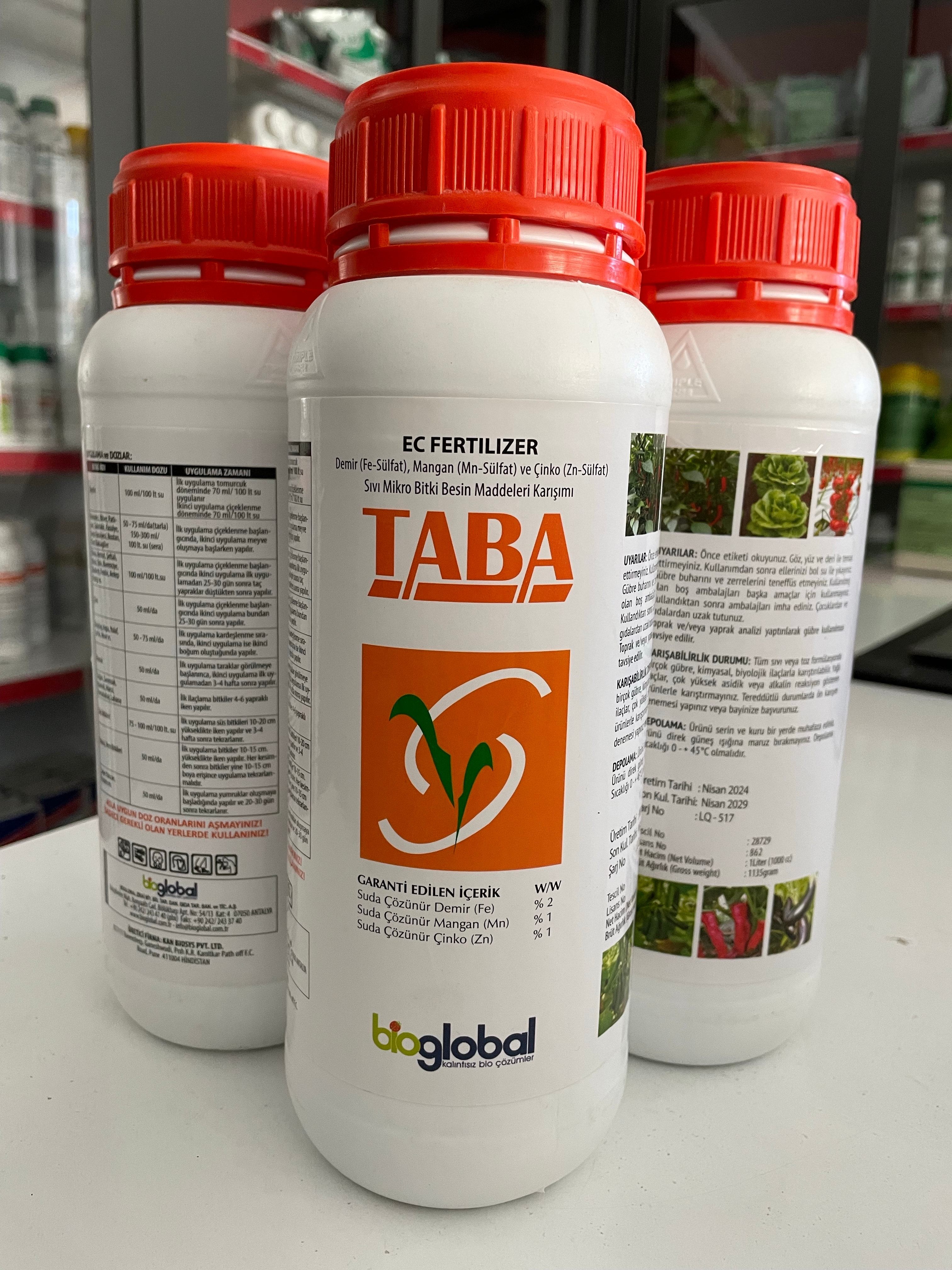 Taba Sıvı Gübre 1lt – Sebze, Meyve ve Çiçek Besini