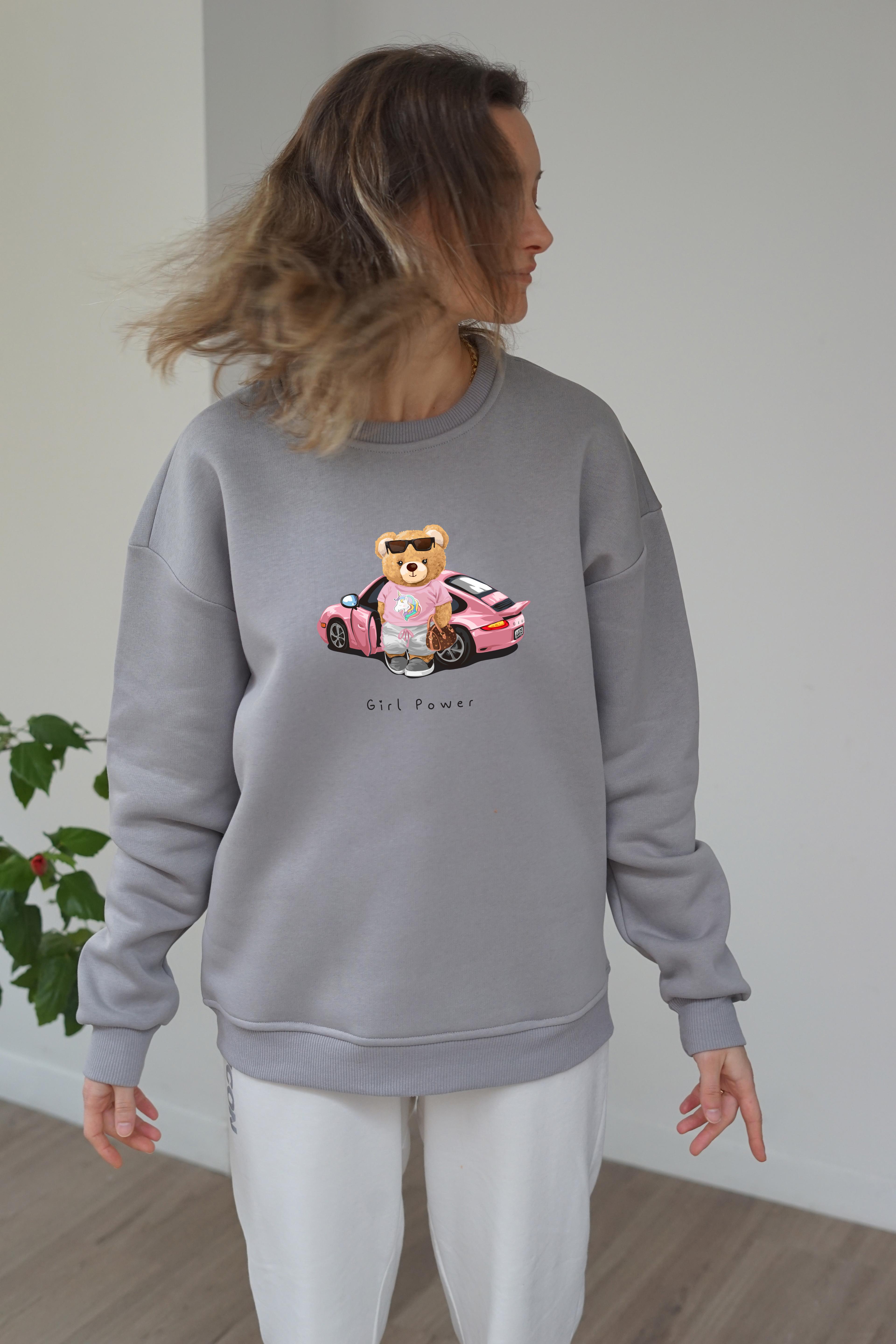 Girl Power Baskili Sweatshirt - Gri