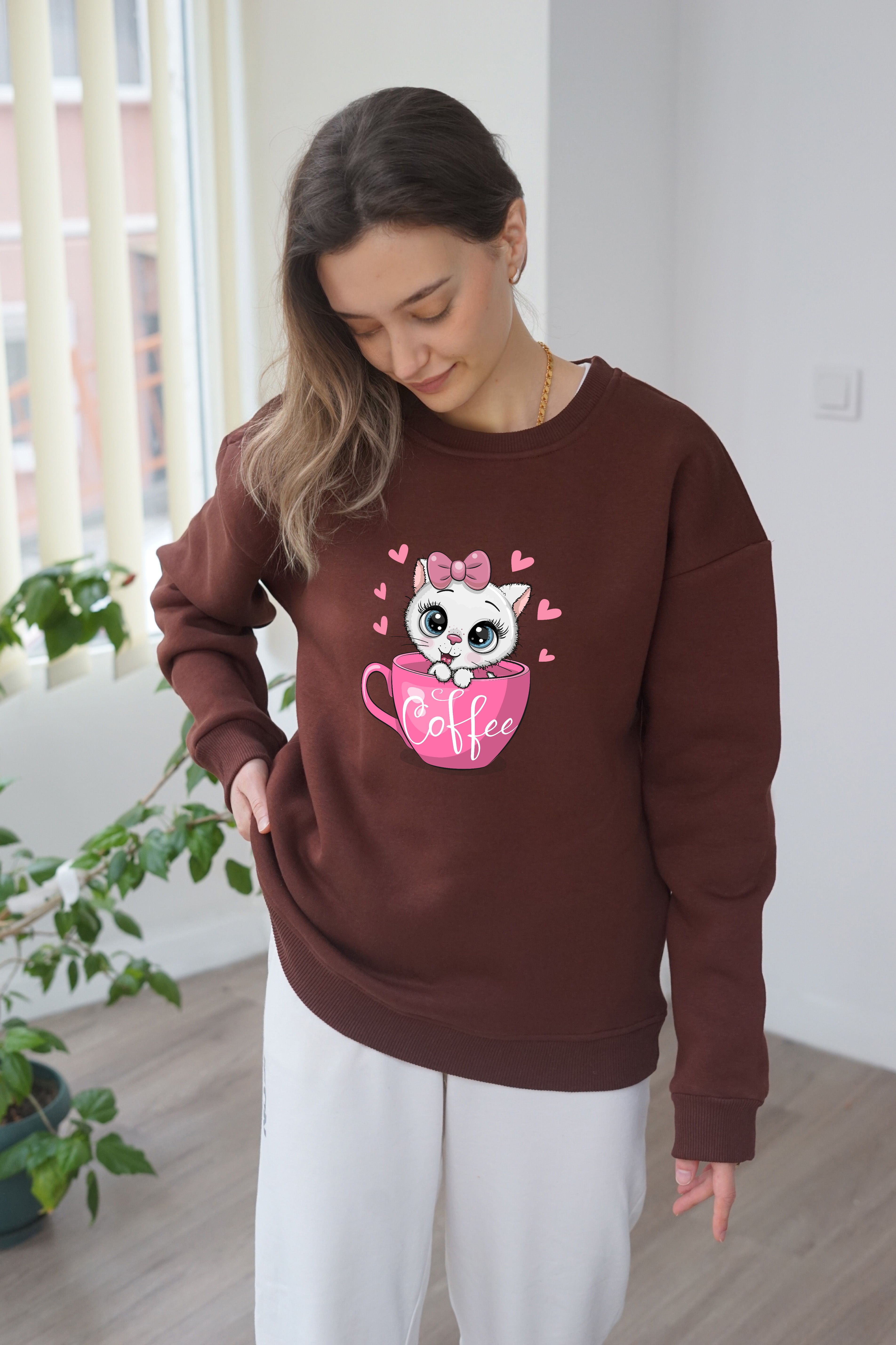 Coffee Baskili Sweatshirt - Kahve