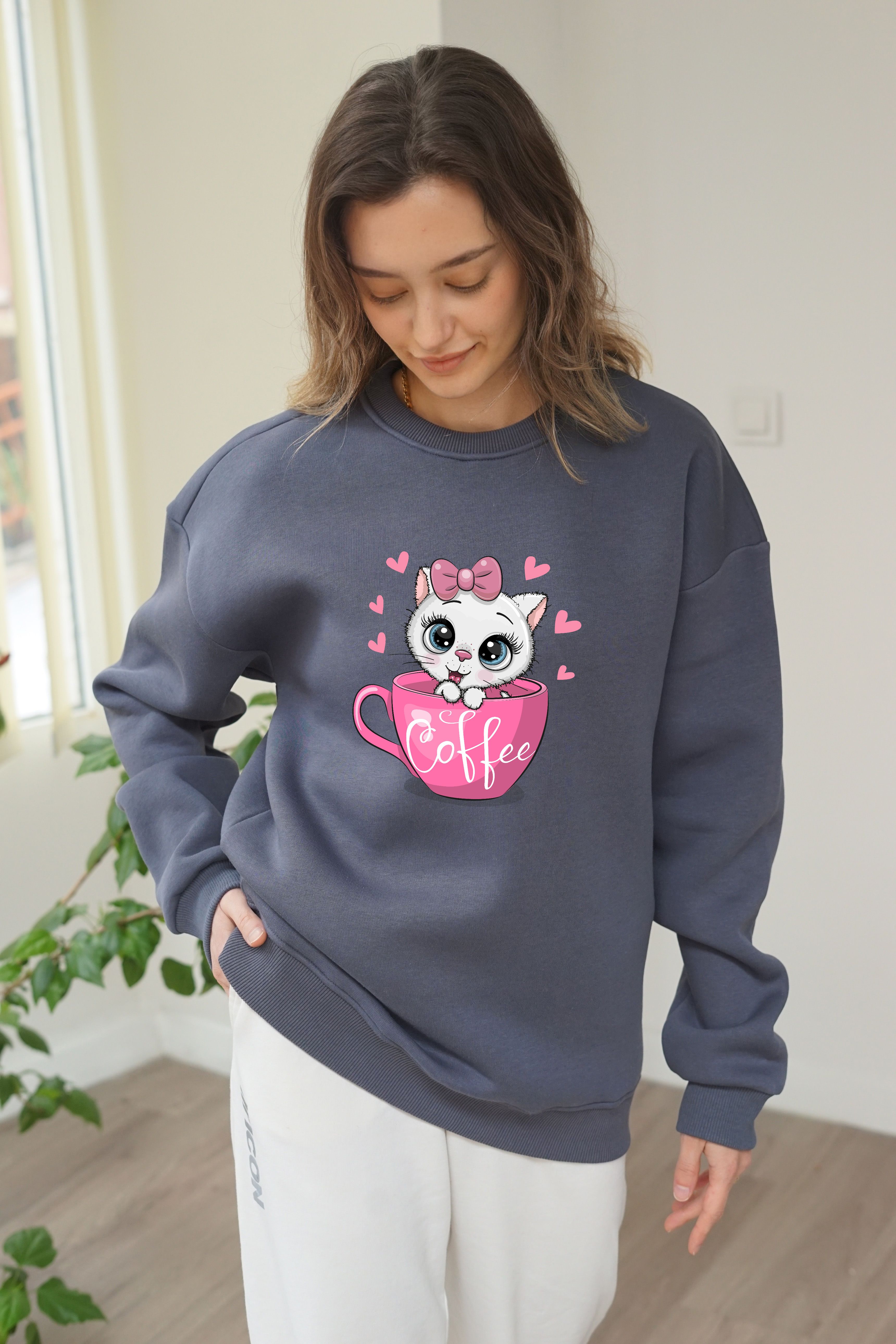 Coffee Baskili Sweatshirt - Füme