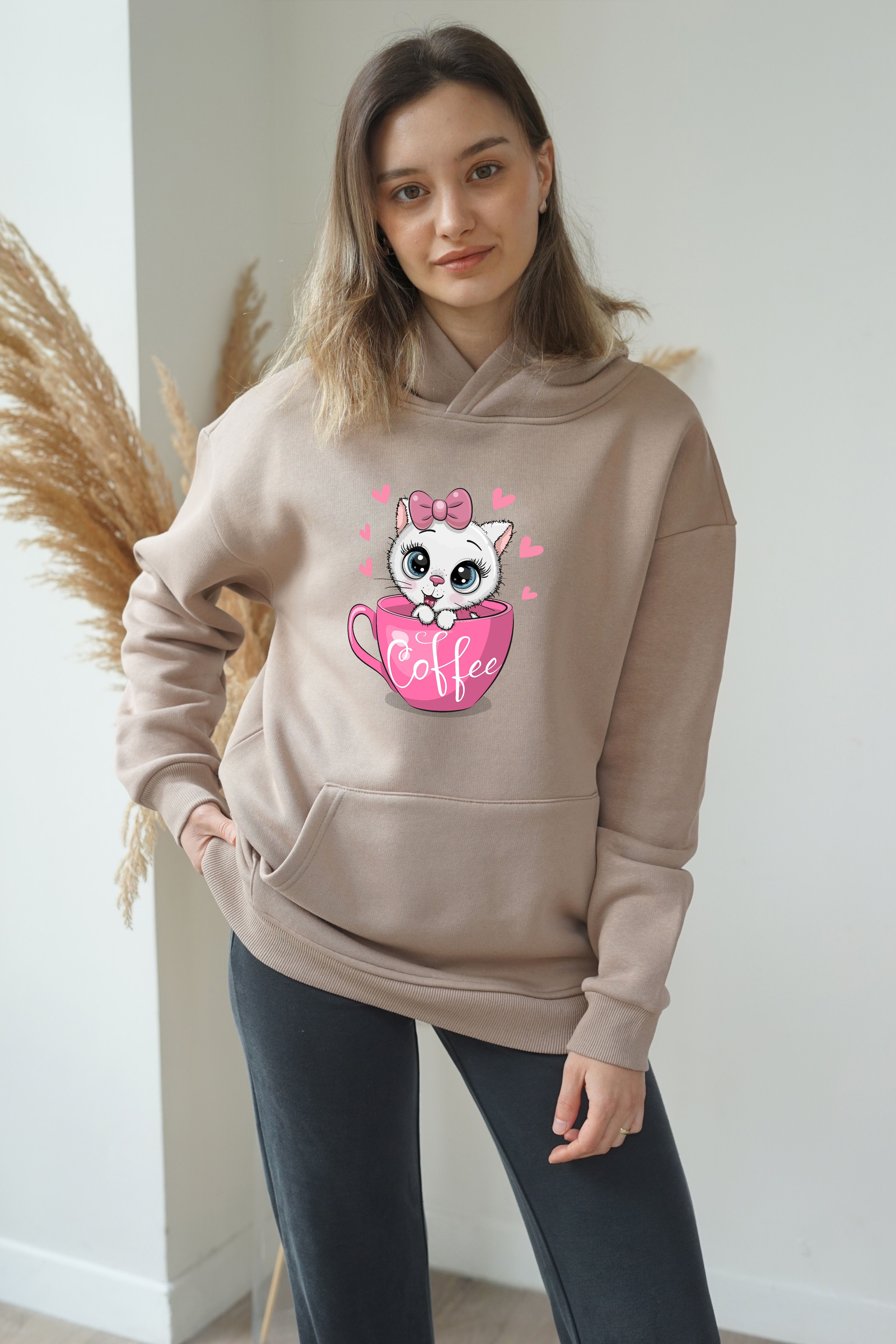 Coffee Baskili hoodie - Vizon