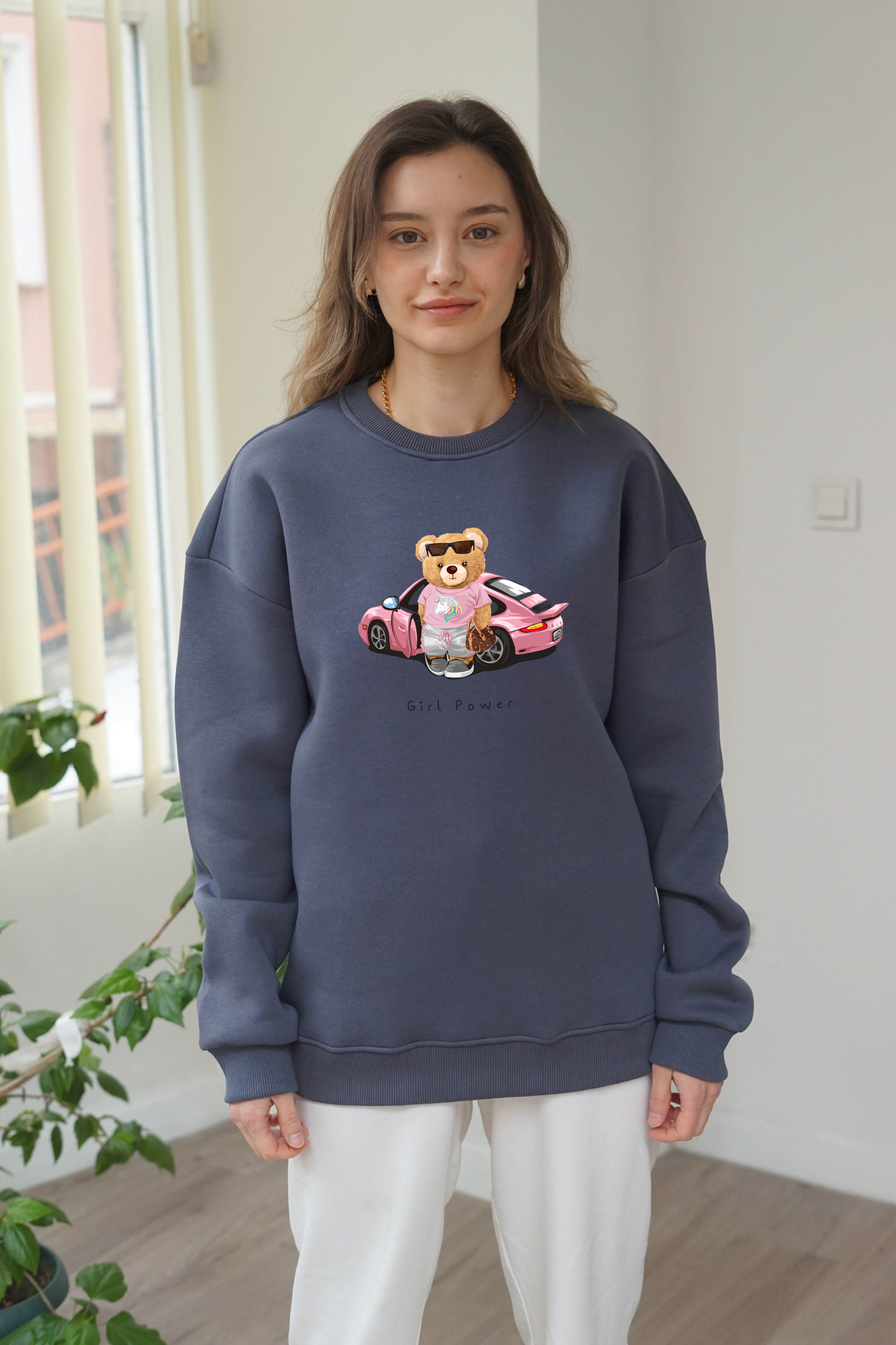 Girl Power Baskili Sweatshirt - Füme
