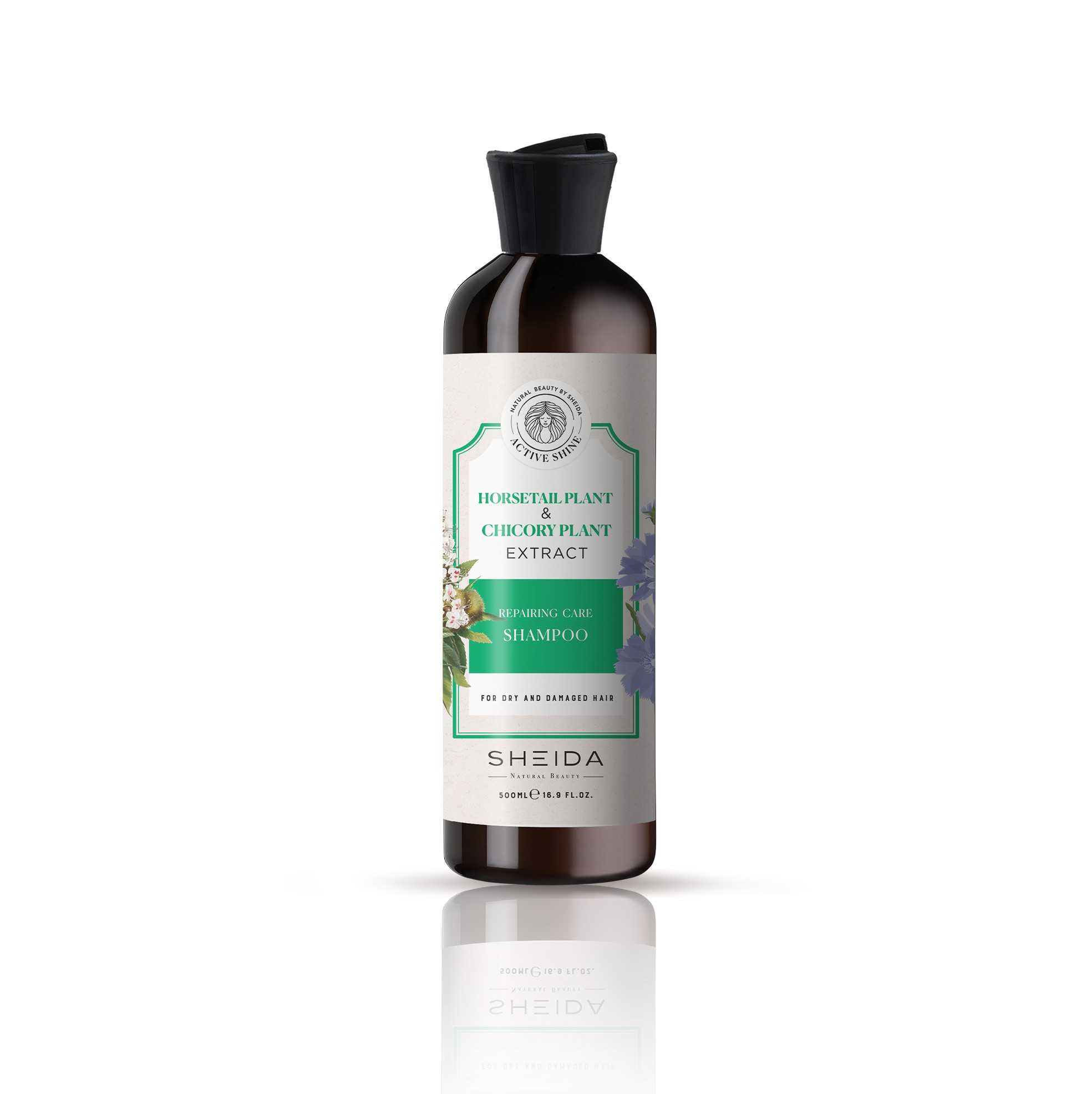 Active Shine Repairing Care Shampoo With Horsetail And Chicory Plant Extract 500ml image