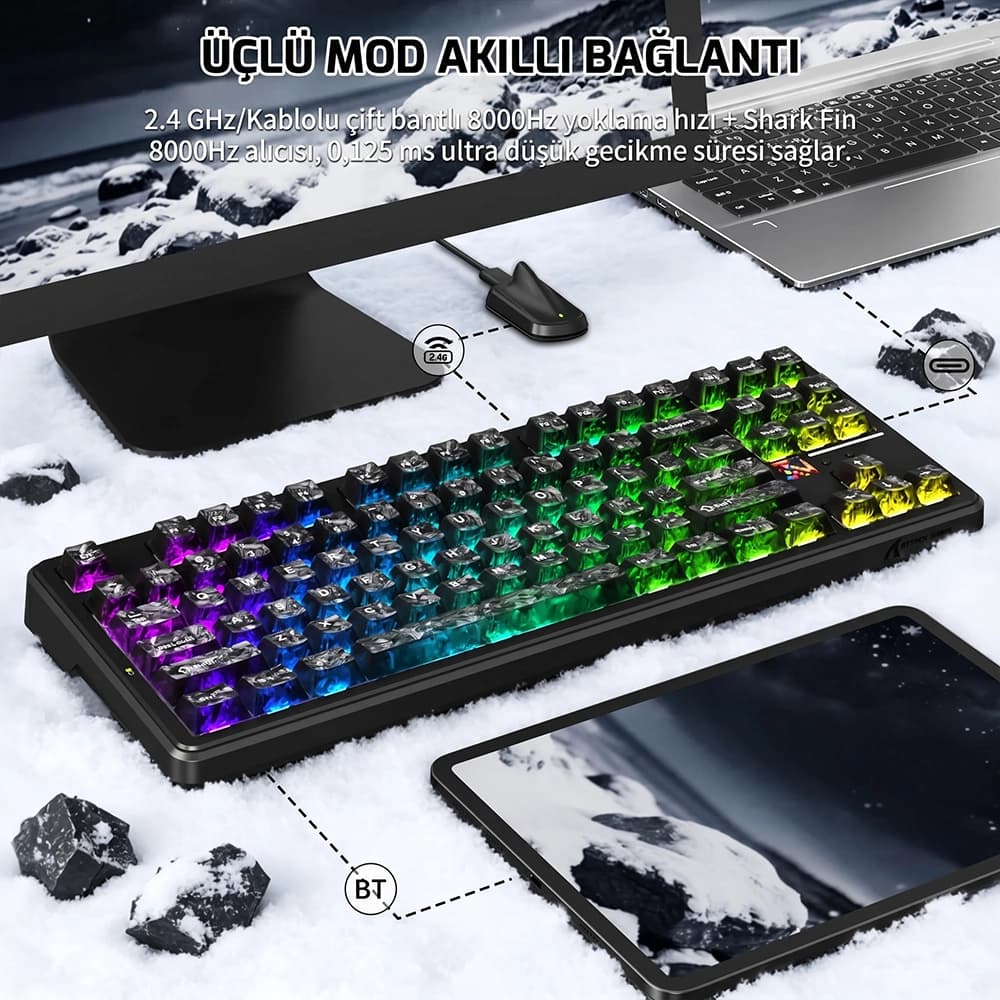 Attack Shark X87 Ultra Tri-Mode Smart Connection