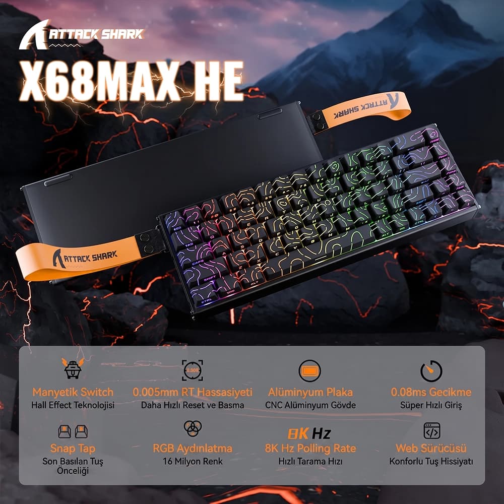 Attack Shark X68MAX HE Tasarım