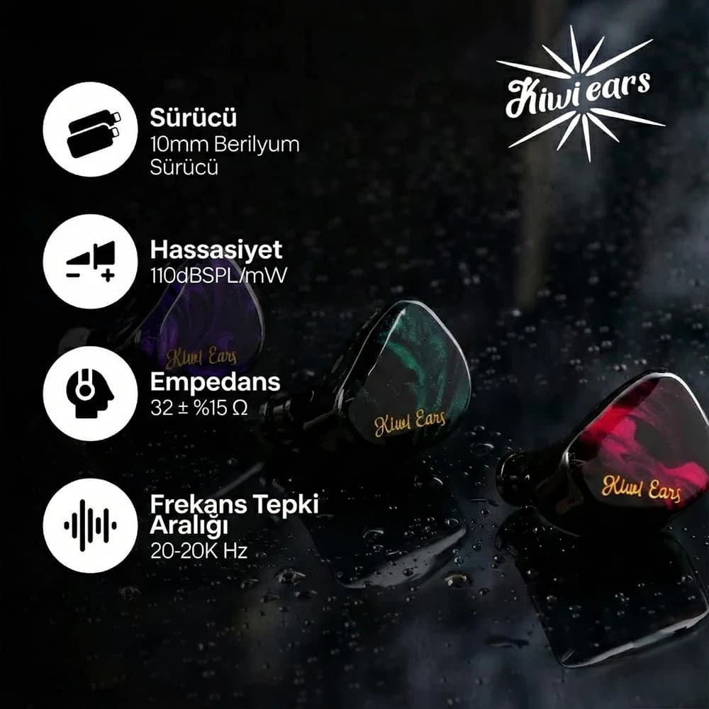 Kiwi Ears Cadenza 10mm Berilyum Sürücü Teknolojisi