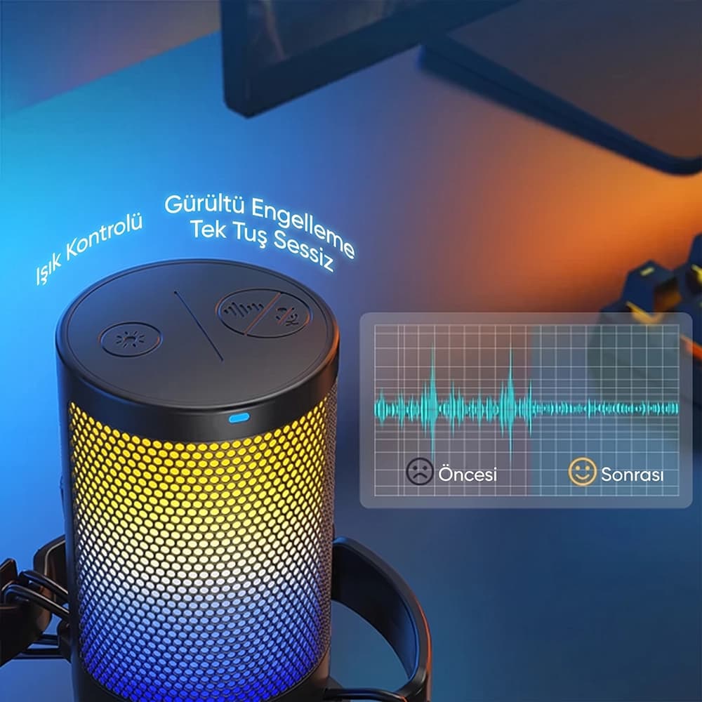 Noise Canceling and One-Button Mute Feature
