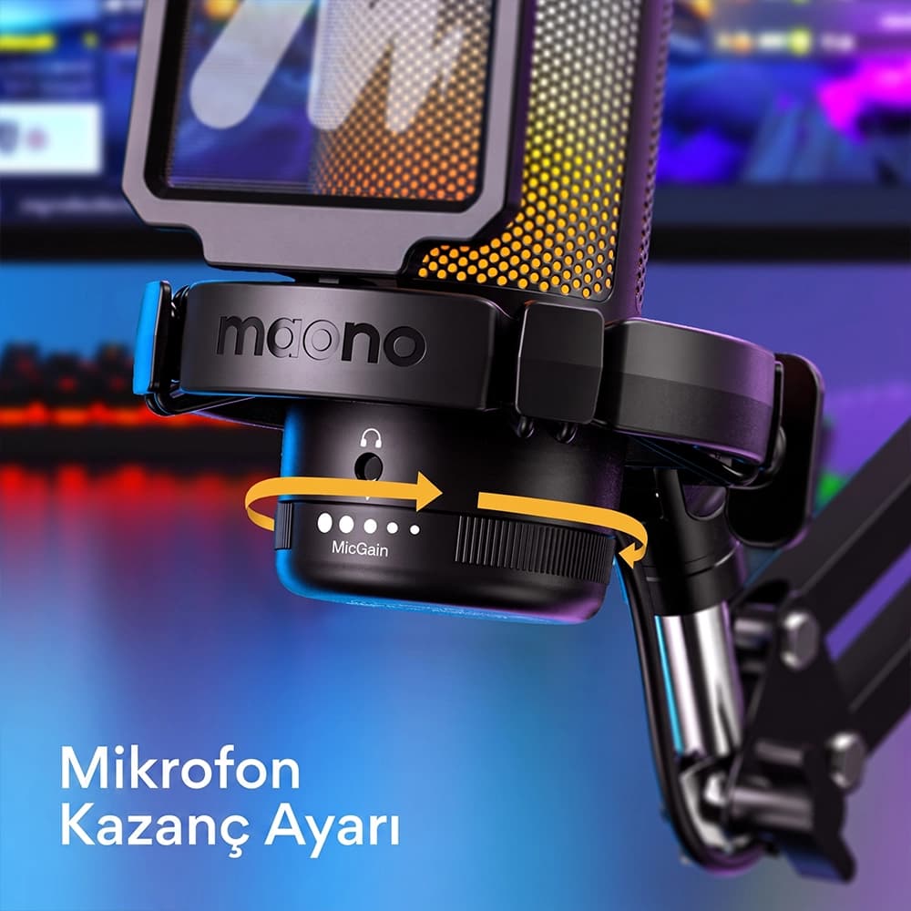 One-Tap Mute, ENC and Mic Gain Knob