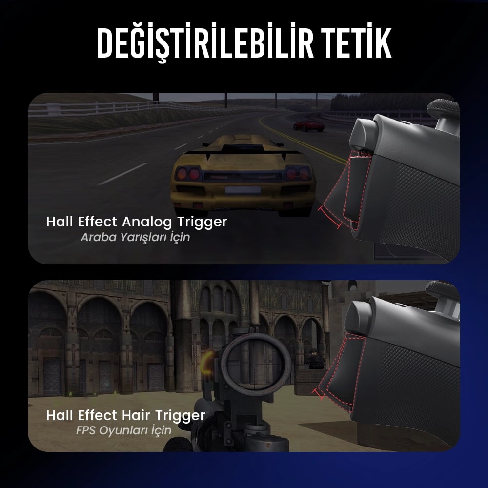 Değiştirilebilir Hall Effect Tetik Modları