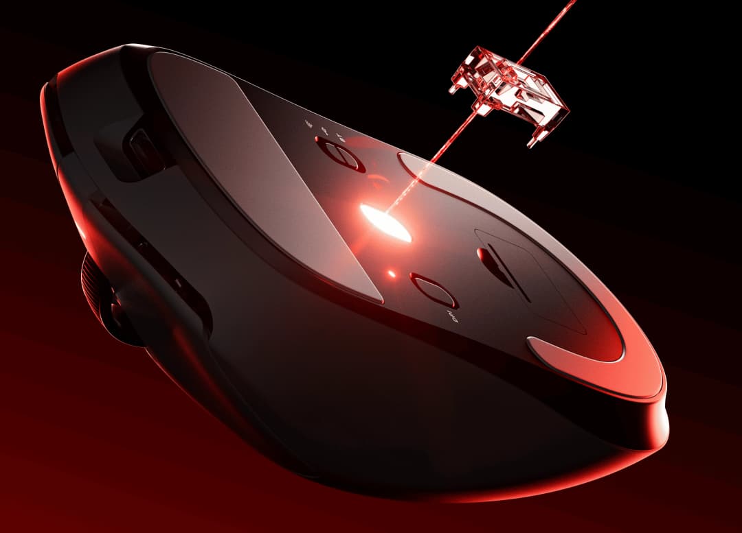 VGN Dragonfly 3 oyuncu mouse altındaki PixArt sensörden çıkan lazer ışını