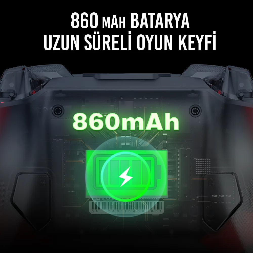 Gamesir Cyclone 2 Rumble Motorlar ve Arka Tuşlar