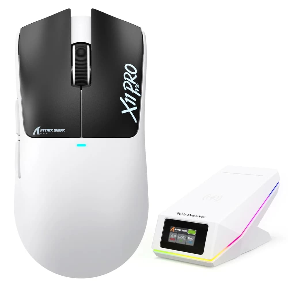 Attack Shark X11 PRO V2 TFT Ekranlı Şarj Standlı Kablosuz Oyuncu Mouse
