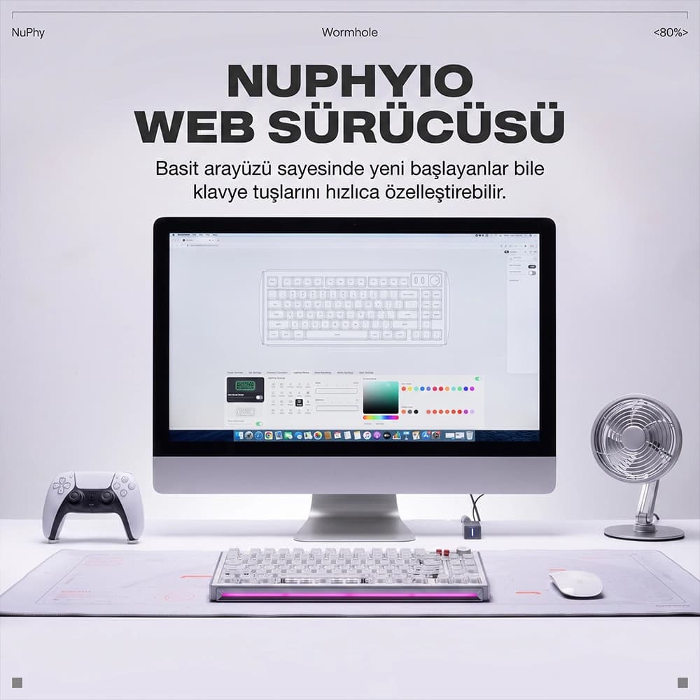 NuPhyIO 2.0 Web Sürücüsü ve Gasket Mount Akustik Mimarisi