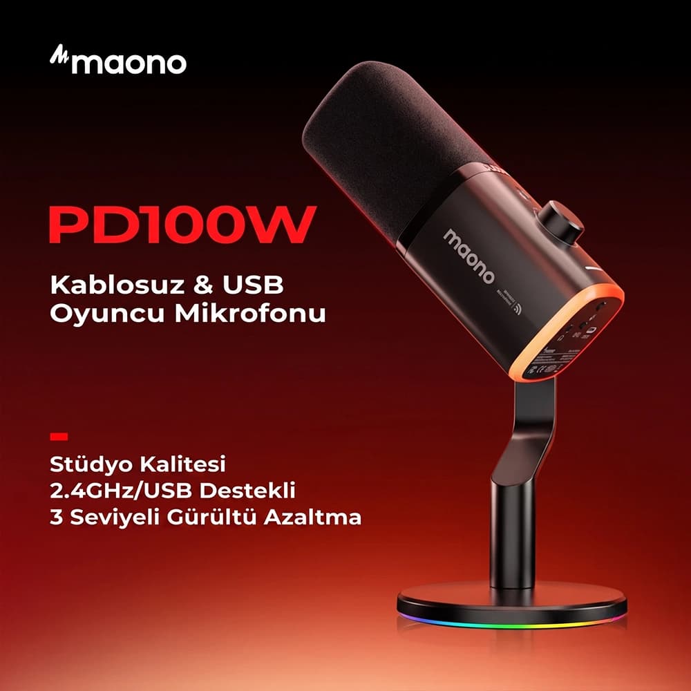 Maono PD100W Wireless and USB Dual Connection