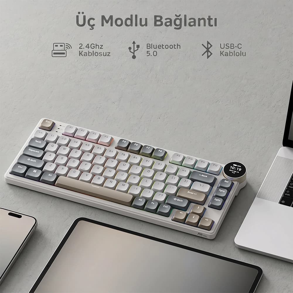 Royal Kludge RK N80 Tri-Mode Kablosuz Bağlantı ve Devasa Batarya