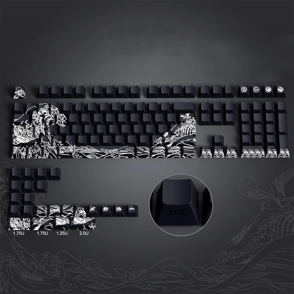 XVX Coral Sea Wave of Kanagawa Keycaps Full Layout