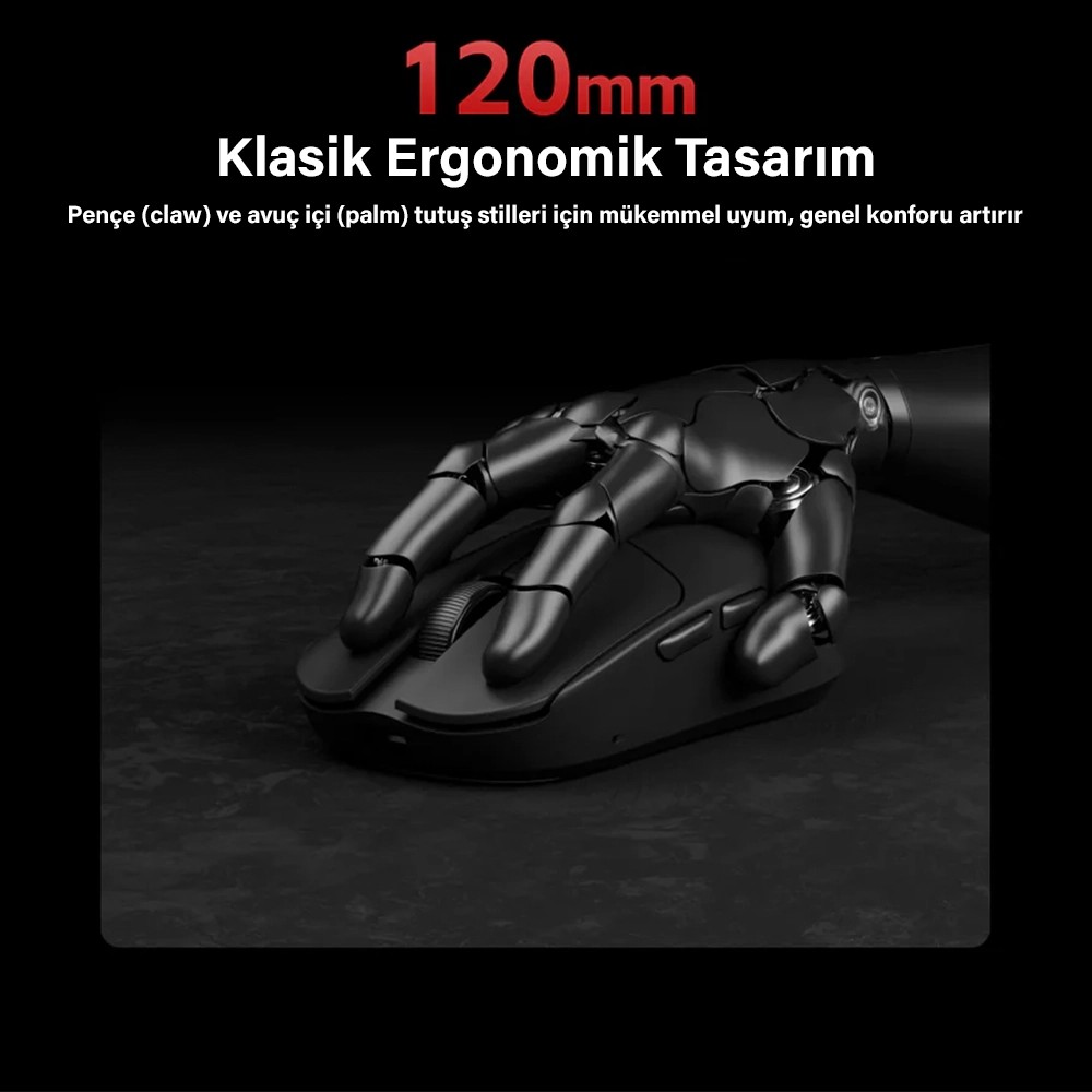 VXE MAD R Kablosuz Mouse Ergonomik Tasarımı