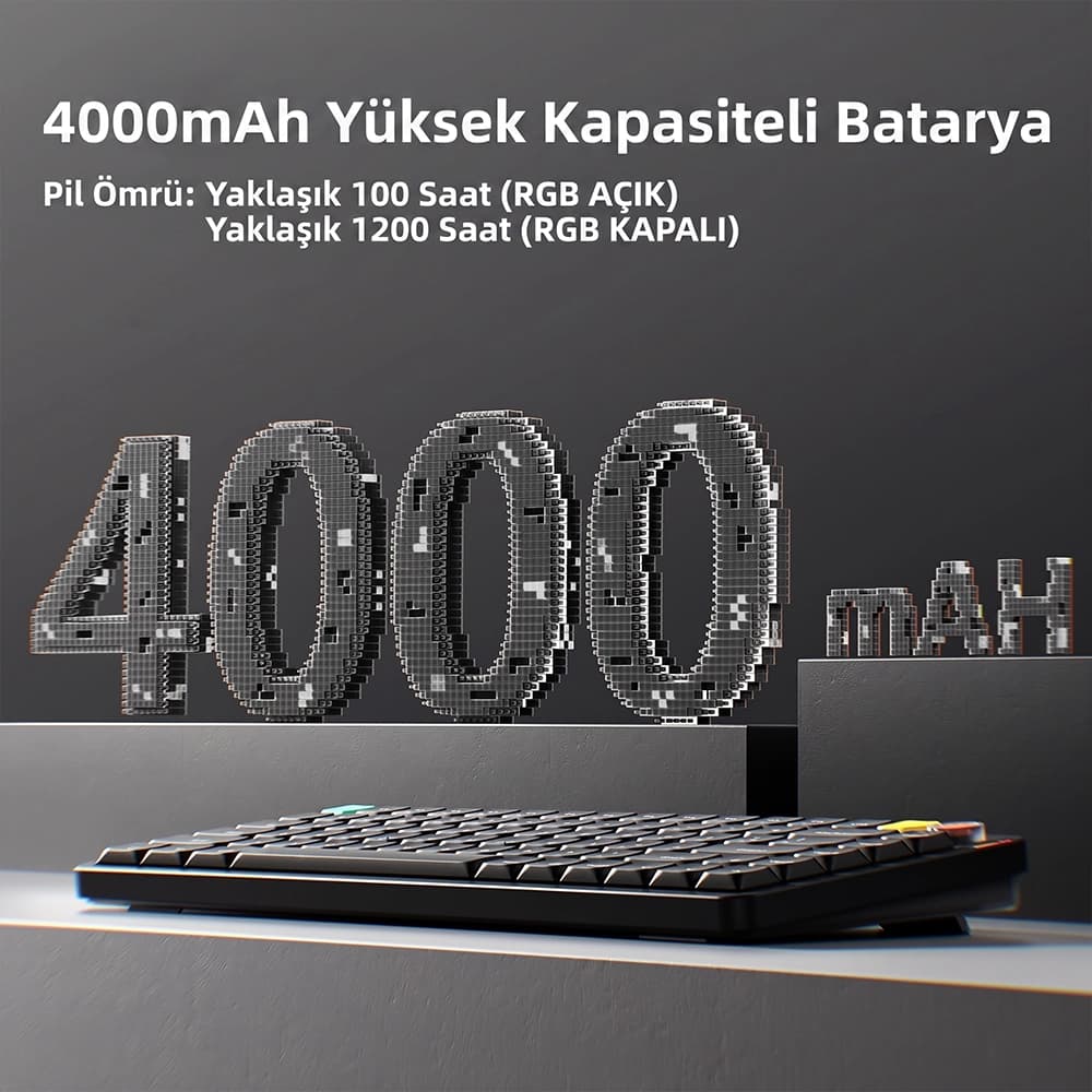 NuPhy Air75 V3 4000mAh Batarya ve Mac Windows Uyumu
